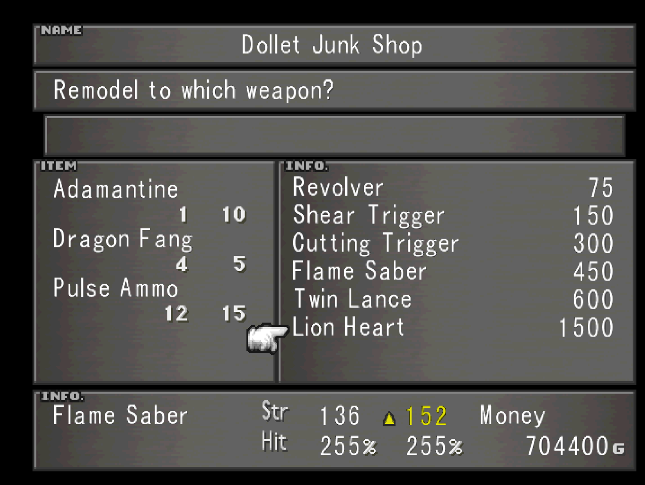 Squall Lion Heart Ultimate Weapon